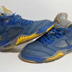 Jordan Athletic Shoes Blue and Yellow